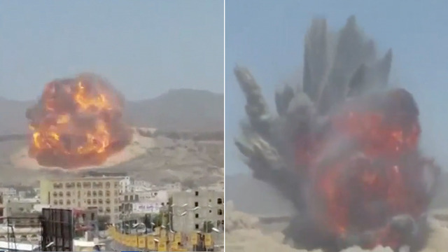 Potężna eksplozja w stolicy Jemenu. Pocisk trafił w skład rakiet