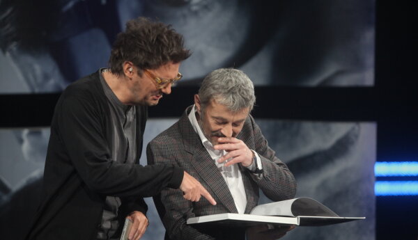 Arkadiusz Jakubik i Marek Raczkowski